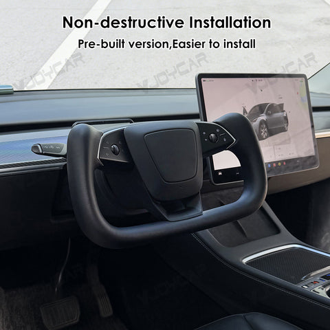 New Pre-installed Universal Yoke Steering Wheel for Tesla Model 3 / Y / 3 Highland / Y Juniper 17+ All Years Vehicle