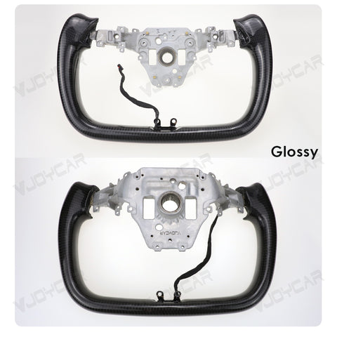 2026+ New Tesla Model Y Juniper Carbon Fiber Yoke Steering Wheel Handle With Heating 350mm Retrofit Customized Handles