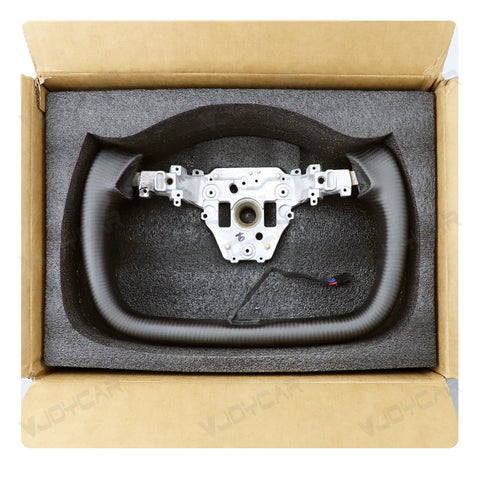 2026+ New Tesla Model Y Juniper Carbon Fiber Yoke Steering Wheel Handle With Heating 350mm Retrofit Customized Handles