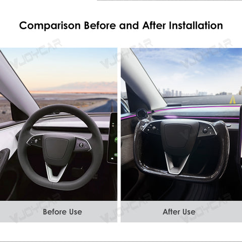 2026+ New Tesla Model Y Juniper Carbon Fiber Yoke Steering Wheel Handle With Heating 350mm Retrofit Customized Handles