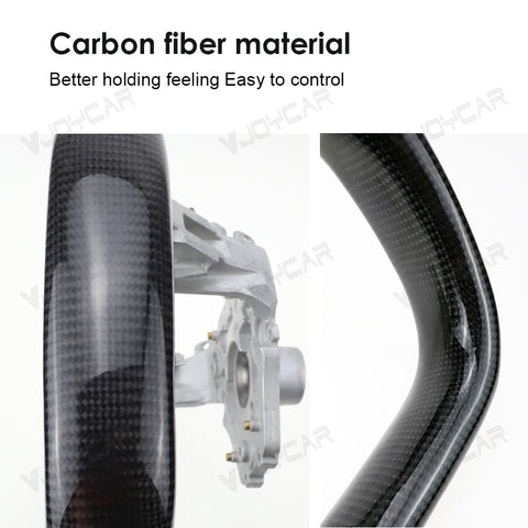 2026+ New Tesla Model Y Juniper Carbon Fiber Yoke Steering Wheel Handle With Heating 350mm Retrofit Customized Handles