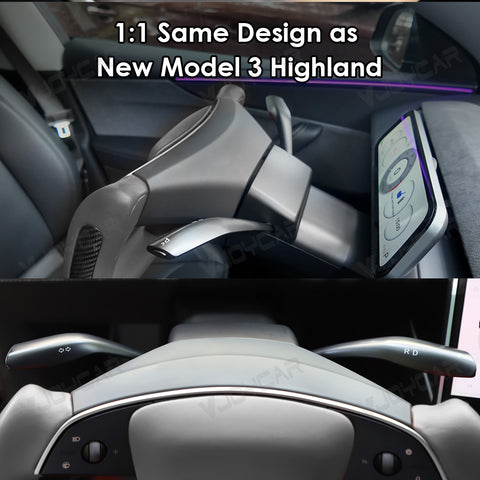 Recovery Smart Shifter Gear Control Right Stalk for New Tesla Model 3 Highland 2025.8 + With Turning Signal Left Stalk