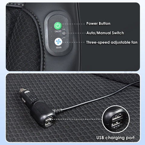 for Tesla Old Model 3 Model Y Seat Upgrade Cushion with Built in Ventilation Fan Auto On/Off