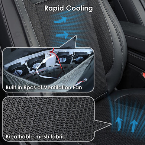 for Tesla Old Model 3 Model Y Seat Upgrade Cushion with Built in Ventilation Fan Auto On/Off