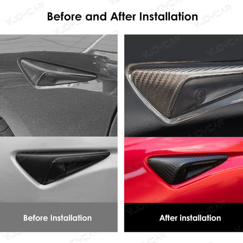 Side Cameras Real Dry Carton Fiber Protection Cover