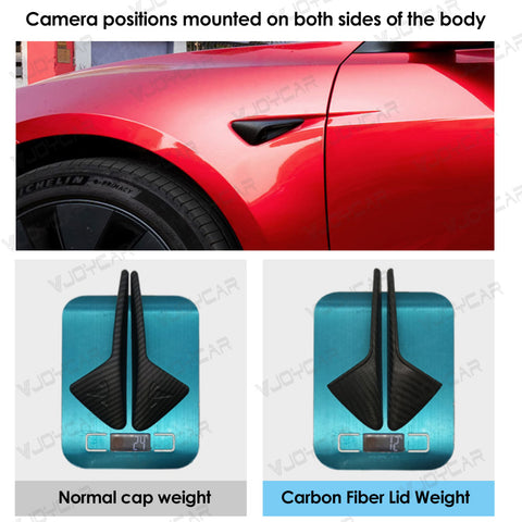 Side Cameras Real Dry Carton Fiber Protection Cover