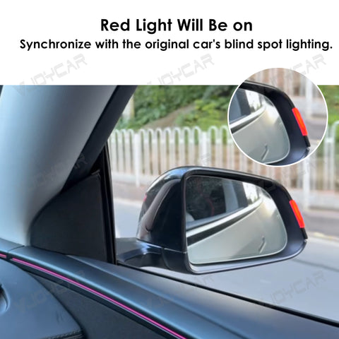 for Tesla Model Y / Model Y Juniper Full Self-Driving FSD Enhanced Autopilot Driving AP Rearview Mirror Blue Light with Blind Spot Red Light