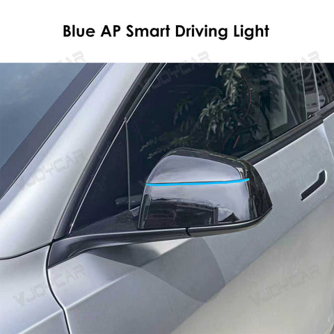 for Tesla Model Y / Model Y Juniper Full Self-Driving FSD Enhanced Autopilot Driving AP Rearview Mirror Blue Light with Blind Spot Red Light