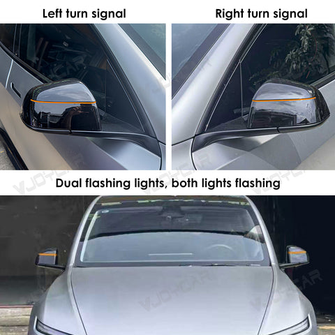 for Tesla Model Y / Model Y Juniper Full Self-Driving FSD Enhanced Autopilot Driving AP Rearview Mirror Blue Light with Blind Spot Red Light