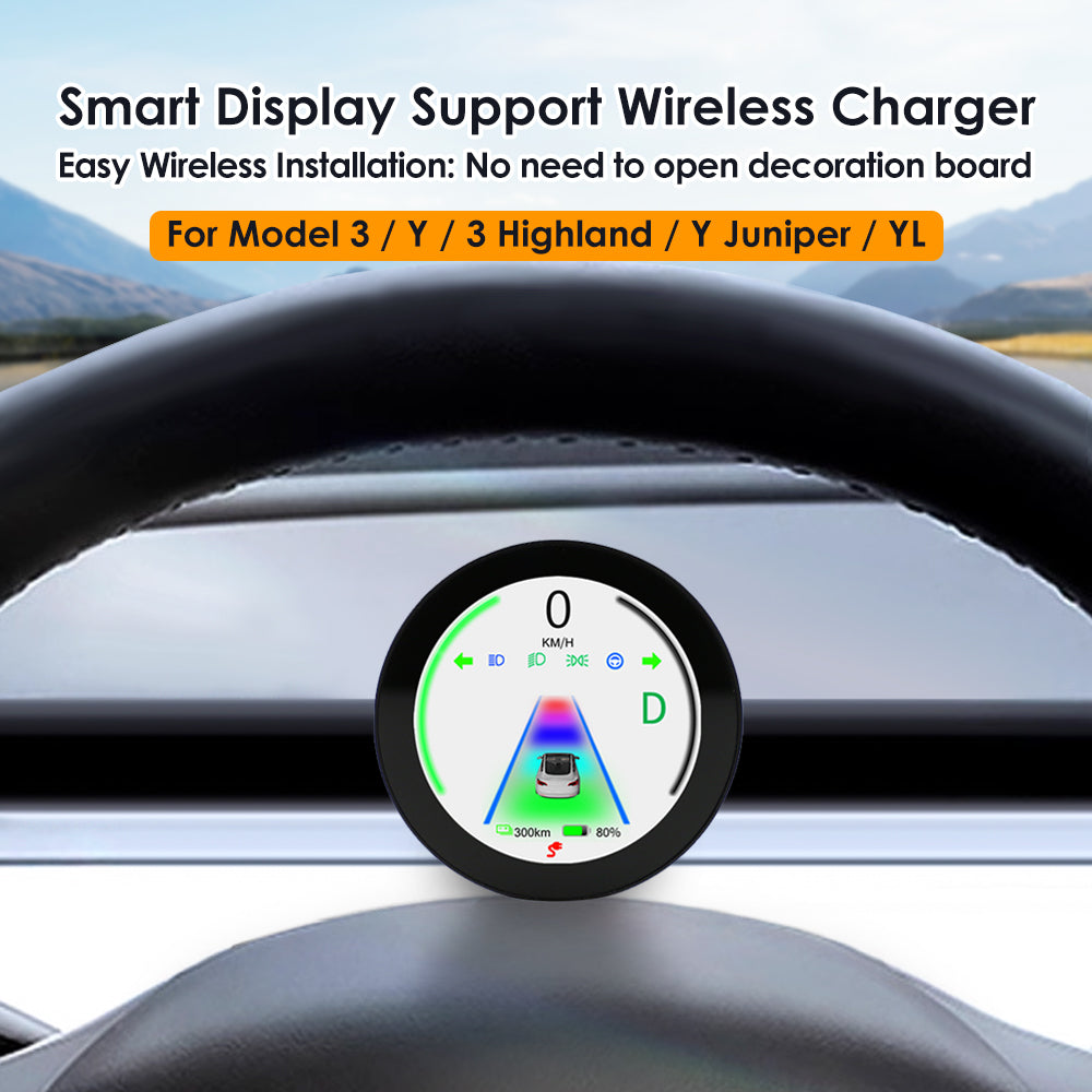 Pantalla de instrumentos HUD con diseño redondo inteligente e inalámbrico para el modelo 3 Y de Tesla 