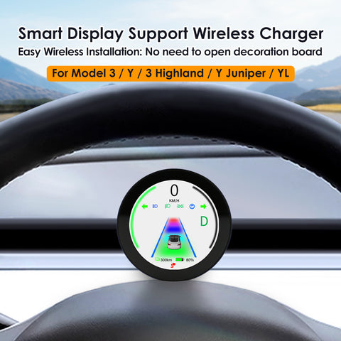 Pantalla de instrumentos HUD con diseño redondo inteligente e inalámbrico para el modelo 3 Y de Tesla 