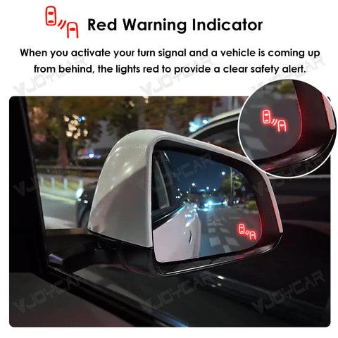 for Tesla Rearview Mirror Smart Blind Spot Detection Sensor Smart Safety Driving