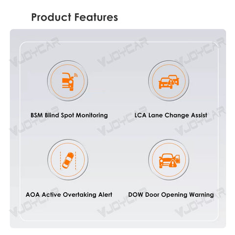 for Tesla Rearview Mirror Smart Blind Spot Detection Sensor Smart Safety Driving