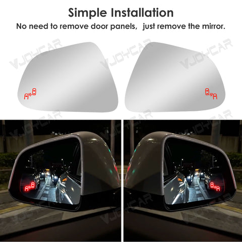 for Tesla Rearview Mirror Smart Blind Spot Detection Sensor Smart Safety Driving