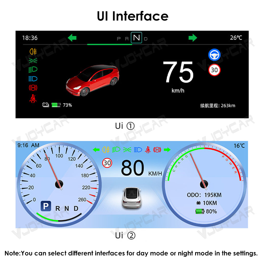 China Factory Offer 6.25 Inch Dashboard Screen for Tesla Model 3 Model Y Accept OEM ODM