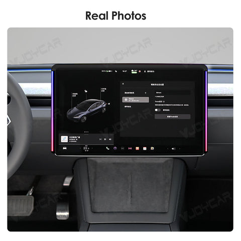 For Tesla Model 3 Highland Model Y Juniper New Central Screen Protection Ambient Light Wireless Phone Charger Phone Holder