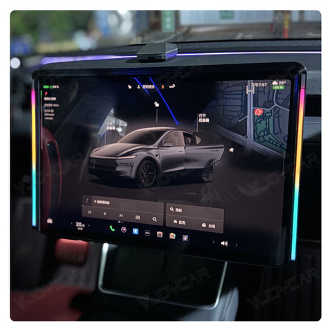 For Tesla Model 3 Highland Model Y Juniper New Central Screen Protection Ambient Light Wireless Phone Charger Phone Holder