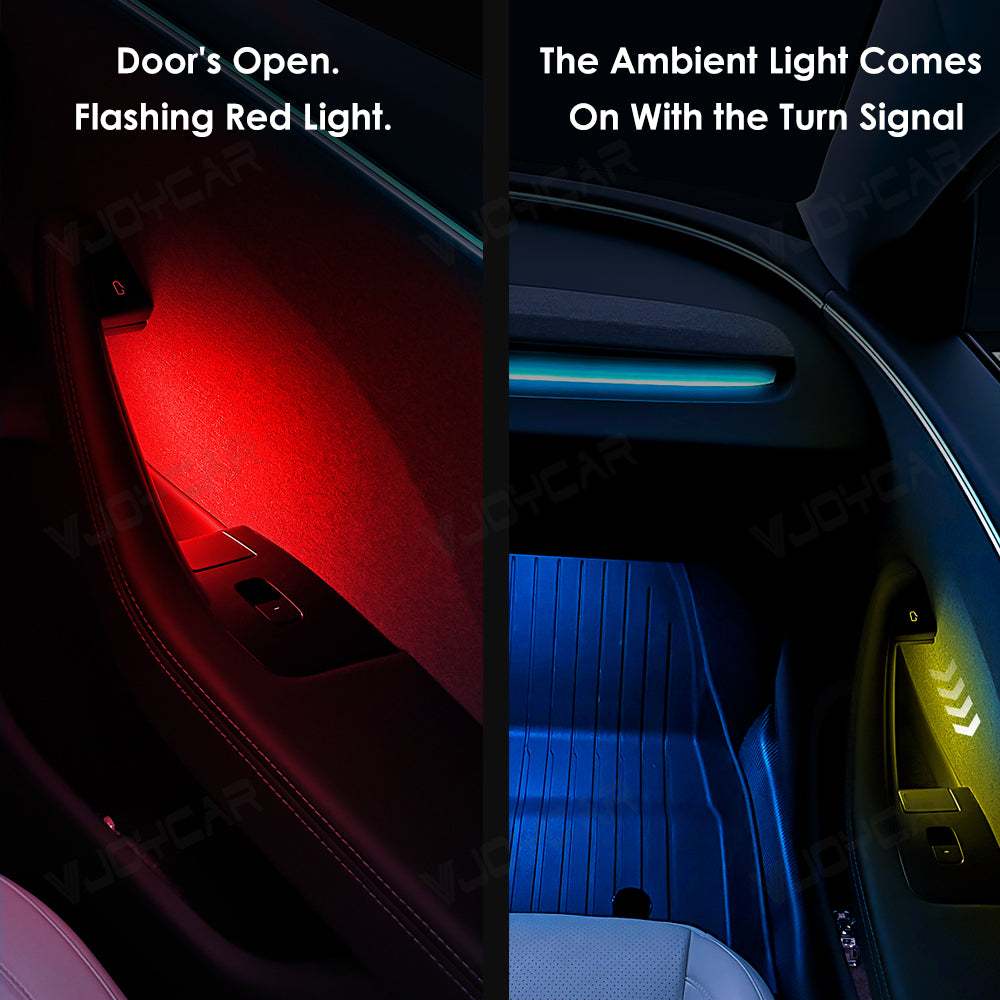 New Ambient Light for Tesla Model 3 Highland Dynamic Atmosphere Light Kit Door Grab Breathing Lamp Air-vent Stream Seat Back LED