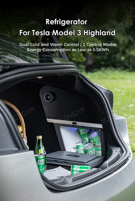 New Tesla Model 3 Highland Trunk Fridge 10L Portable Car Refrigerator Dual Cooling and Warming Function