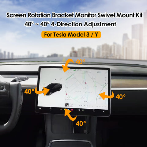 For Tesla Model 3 Highland Model Y Juniper Center Console Navigation Screen Tilt Rotating Bracket Holder Swivel Mount