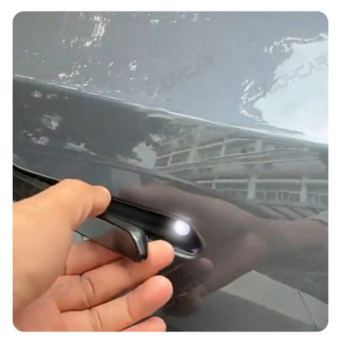 New White LED Electric Auto Door Handle for Tesla Model Y Juniper 3 Highland Keep Original Handles Automatic Pop
