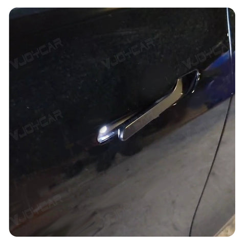 New White LED Electric Auto Door Handle for Tesla Model Y Juniper 3 Highland Keep Original Handles Automatic Pop