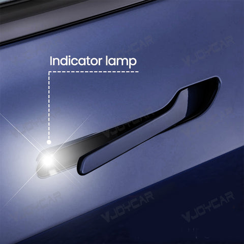 New White LED Electric Auto Door Handle for Tesla Model Y Juniper 3 Highland Keep Original Handles Automatic Pop