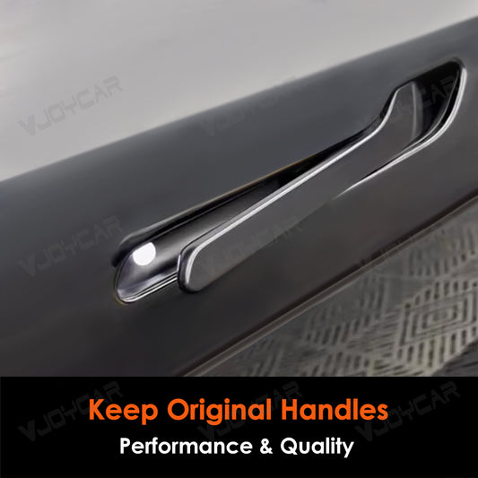 New White LED Electric Auto Door Handle for Tesla Model Y Juniper 3 Highland Keep Original Handles Automatic Pop