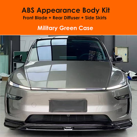 for Tesla Model Y 2025+ Juniper Body Part Kit Front Blade Side Skirts Rear Diffuser ABS Appearance
