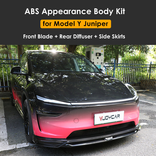 for Tesla Model Y 2025+ Juniper Body Part Kit Front Blade Side Skirts Rear Diffuser ABS Appearance