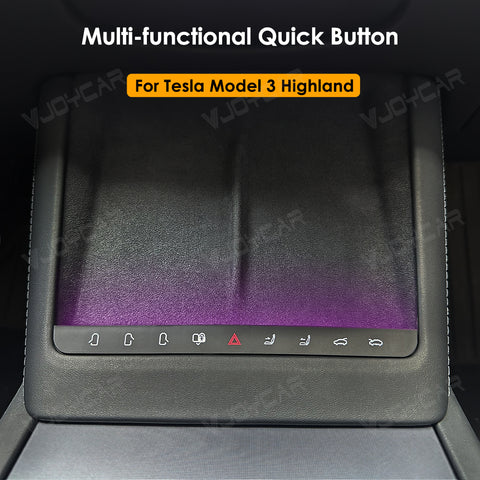 for Tesla Model 3 Highland Center Console Quick Button With LED Lights Ambient Decorative Lamp