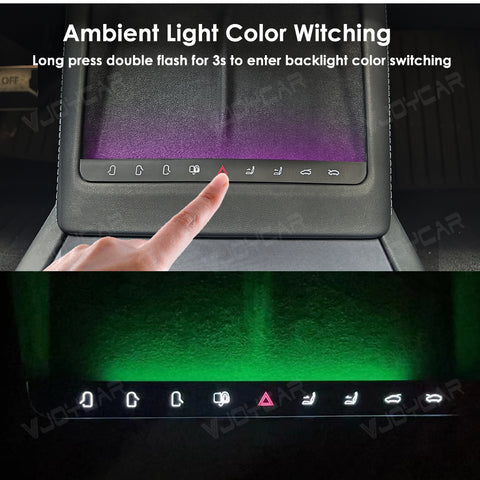 for Tesla Model 3 Highland Center Console Quick Button With LED Lights Ambient Decorative Lamp