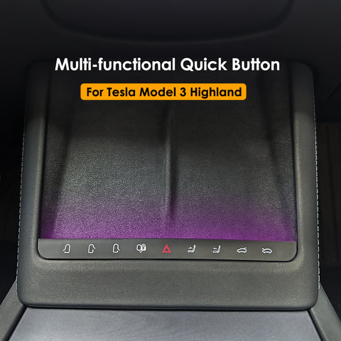 for Tesla Model 3 Highland Center Console Quick Button With LED Lights Ambient Decorative Lamp