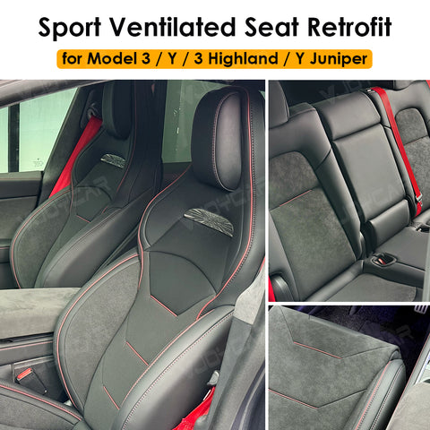 New Custom Tesla Sports Seats Retrofit Ventilated Cushion for Tesla Model 3 Model Y 3 Highland Seat Replacement