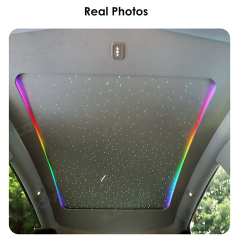 for Tesla Model Y Model Y Juniper Auto Electric Starry Sunshade Roof LED Ambient Light Voice Control