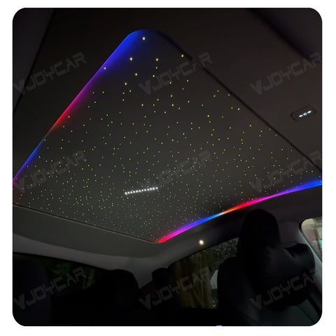 for Tesla Model Y Model Y Juniper Auto Electric Starry Sunshade Roof LED Ambient Light Voice Control