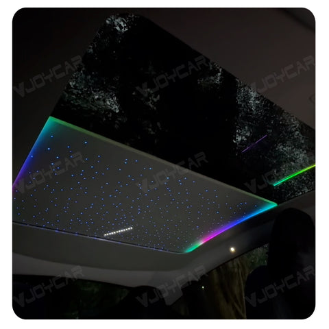 for Tesla Model Y Model Y Juniper Auto Electric Starry Sunshade Roof LED Ambient Light Voice Control