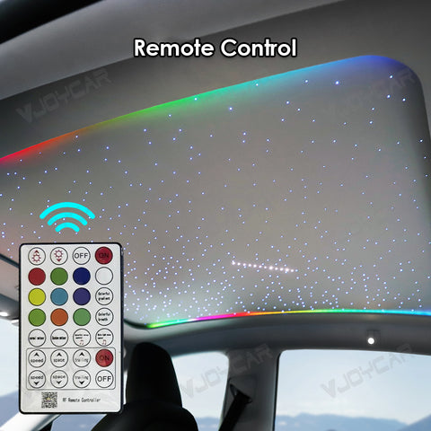 for Tesla Model Y Model Y Juniper Auto Electric Starry Sunshade Roof LED Ambient Light Voice Control