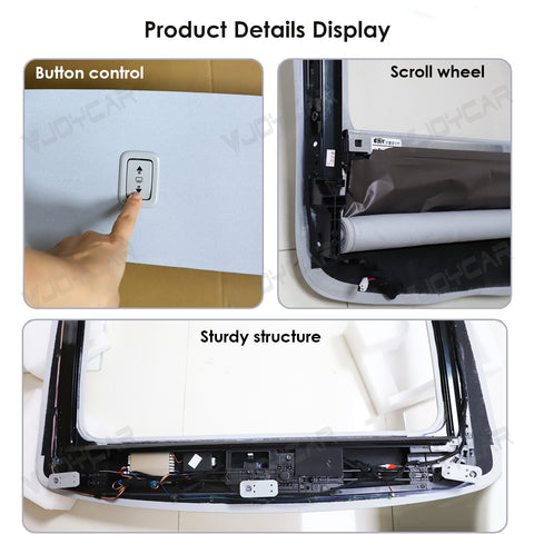 for Tesla Model Y Model Y Juniper Auto Electric Starry Sunshade Roof LED Ambient Light Voice Control