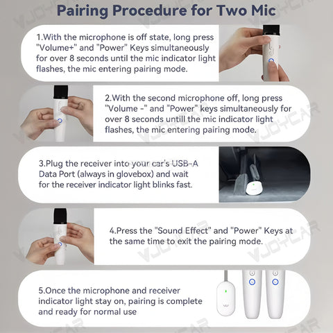 Universal for Tesla Model 3 X Y S Cybertruck Car Karaoke Microphone Rechargeable Mic with USB-A & USB-C Receiver