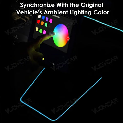 Wireless Charging Port Laser Carved Dynamic Ambient Lighting for Tesla Model Y Juniper Model YL