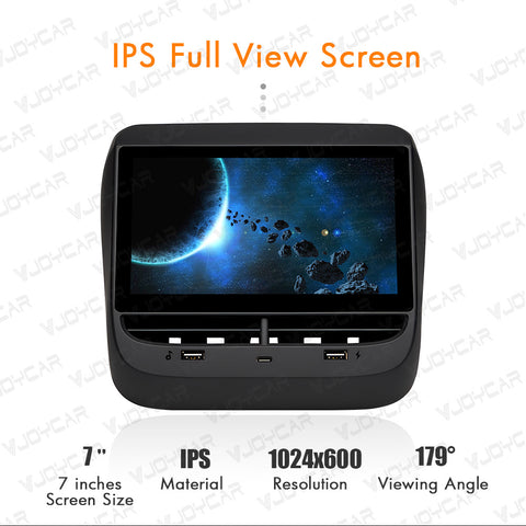 VJOYCAR 7'' Rear Seat Entertainment Display Passenger Touch Screen for Tesla ModelY Model 3