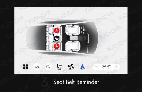 VJOYCAR 7'' Rear Seat Entertainment Display Passenger Touch Screen for Tesla ModelY Model 3