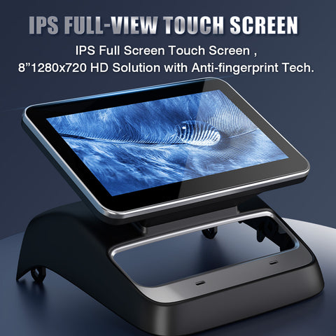 VJOYCAR Real Passenger Display 8'' Large Touch Screen Entertainment Carplay Andriodauto Seat Adjustment for Tesla Model 3 Y