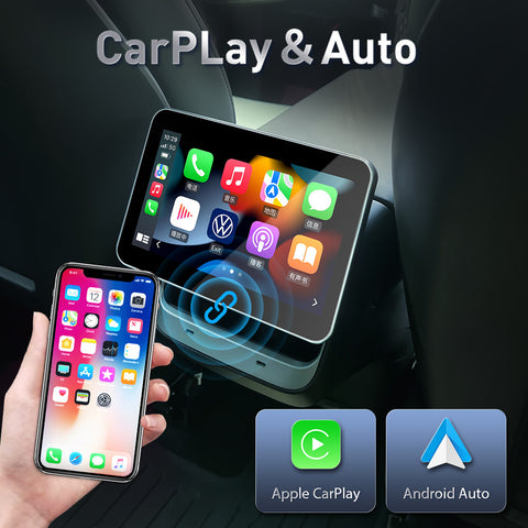 VJOYCAR Real Passenger Display 8'' Large Touch Screen Entertainment Carplay Andriodauto Seat Adjustment for Tesla Model 3 Y