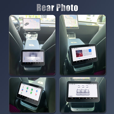 VJOYCAR Real Passenger Display 8'' Large Touch Screen Entertainment Carplay Andriodauto Seat Adjustment for Tesla Model 3 Y