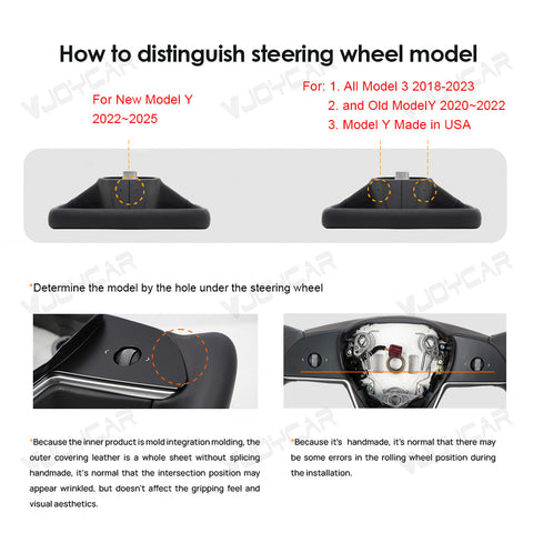 VJOYCAR Hottest Yoke Steering Wheel Handle With Heating Steering With Scroll Yoke 2.0 for Tesla Model 3 Y
