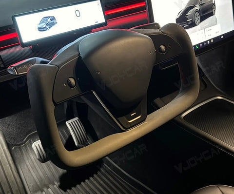 VJOYCAR Hottest Yoke Steering Wheel Handle With Heating Steering With Scroll Yoke 2.0 for Tesla Model 3 Y