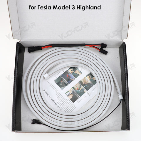 for 2025 Tesla Model Y Juniper Trunk Ambient Light LED Strip Lamps Upgrade Model 3 Highland