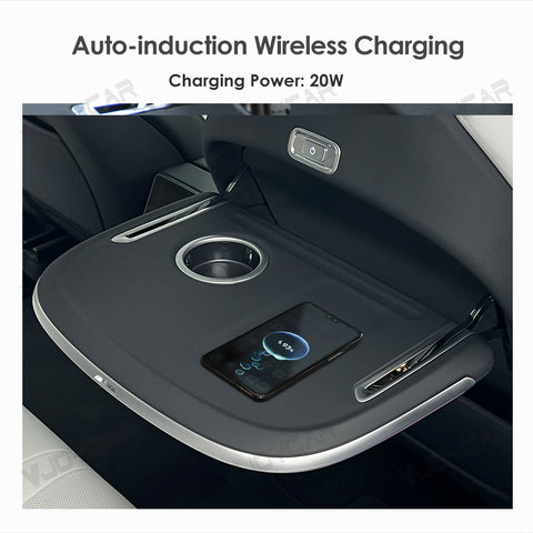 For Tesla Model 3 Y YL X Seat Back Foldable Table Tray Option Electric Auto Fold Colorful Ambient Light